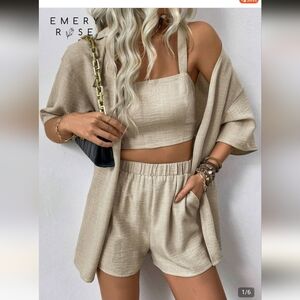 Shein Women's 3 Piece Short Set